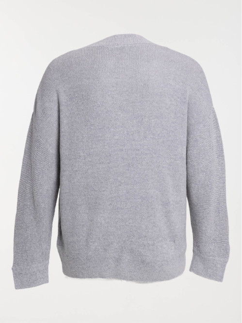 Pull gris chiné grande taille femme Pull gris chiné grande taille femme