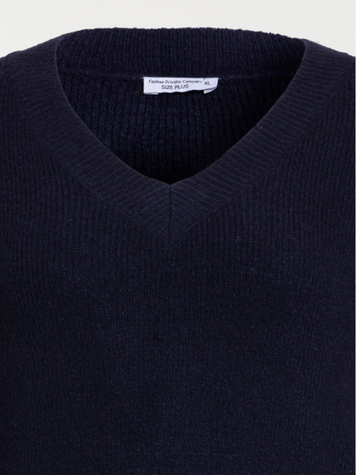 Pull col V grande taille femme Pull col V grande taille femme
