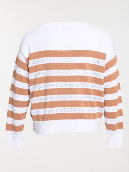 Gilet rayé grande taille femme