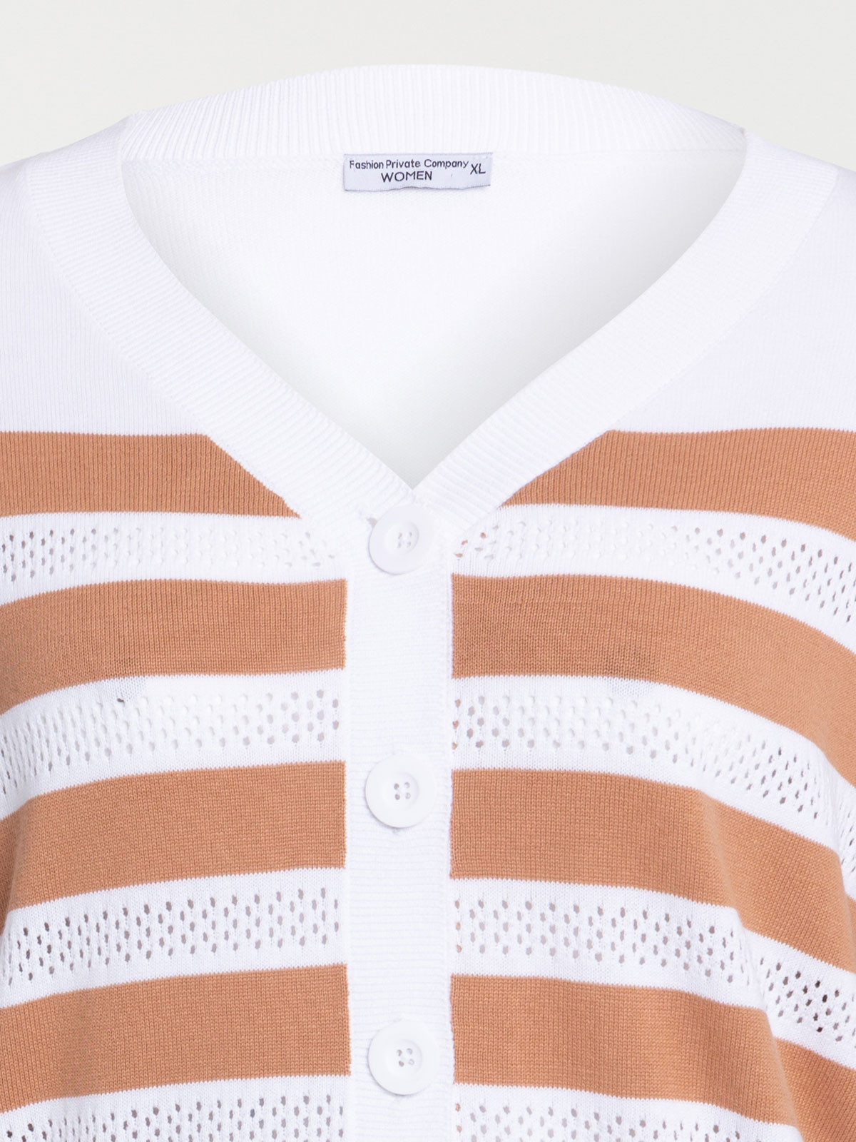 Gilet rayé grande taille femme