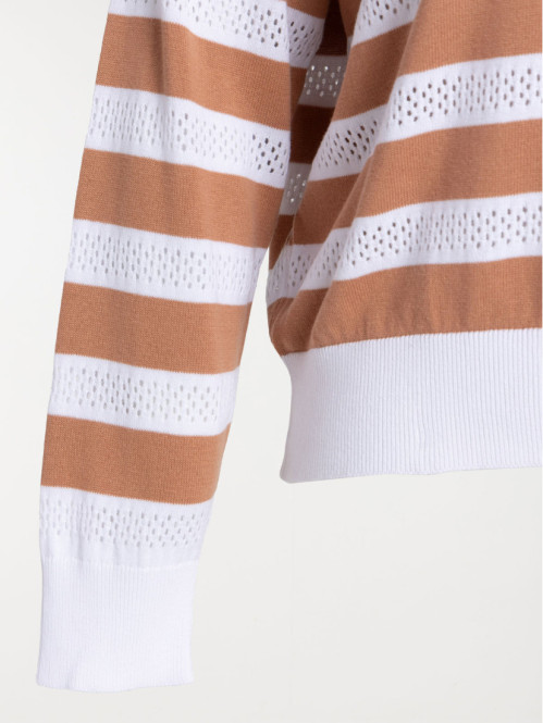 Gilet rayé grande taille femme