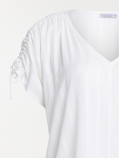 Blouse écru grande taille femme Blouse écru grande taille femme