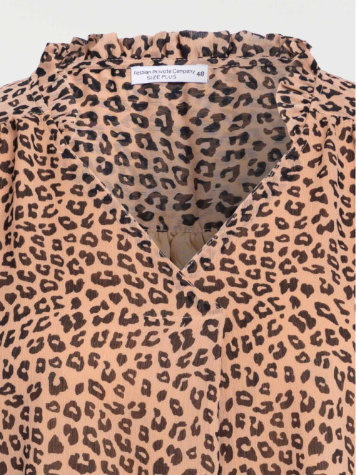 Blouse léopard grande taille femme Blouse léopard grande taille femme