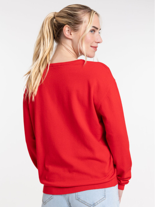 Pull fin coloris red femme Pull fin coloris red femme
