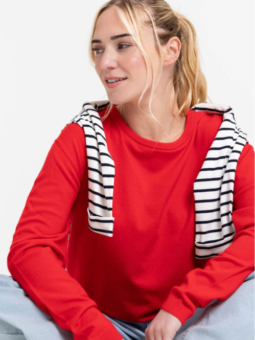 Pull fin coloris red femme Pull fin coloris red femme