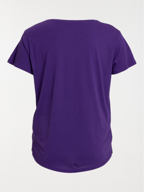 T shirt ultra violet grande taille femme
