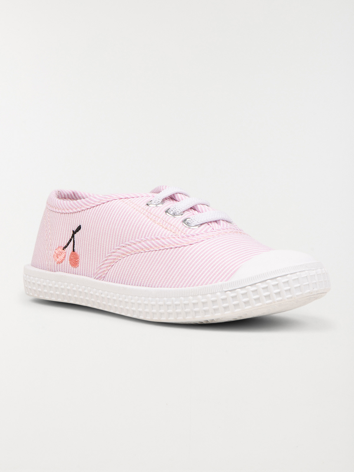 Tennis en toile cerise fille (24-30) Tennis en toile cerise fille (24-30)