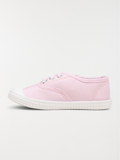 Tennis en toile cerise fille (24-30) Tennis en toile cerise fille (24-30)