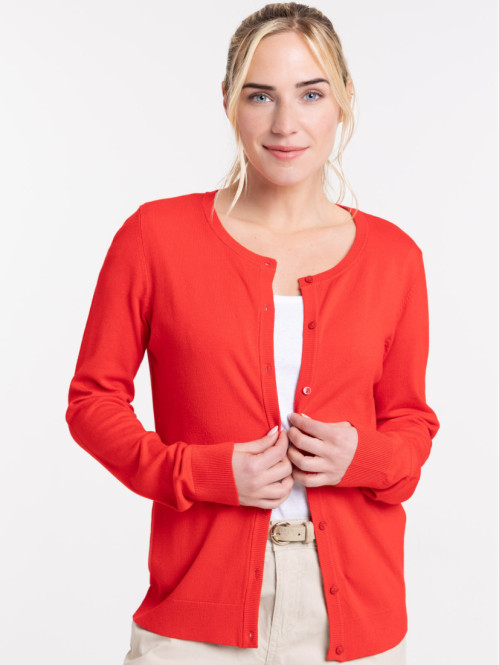 Gilet boutonné red femme