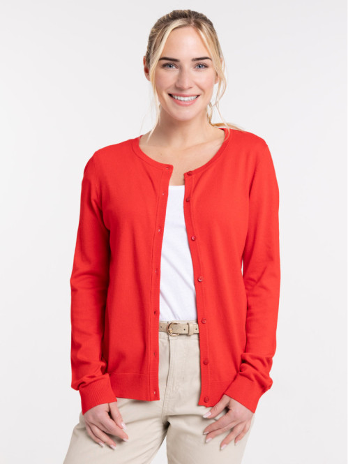 Gilet boutonné red femme