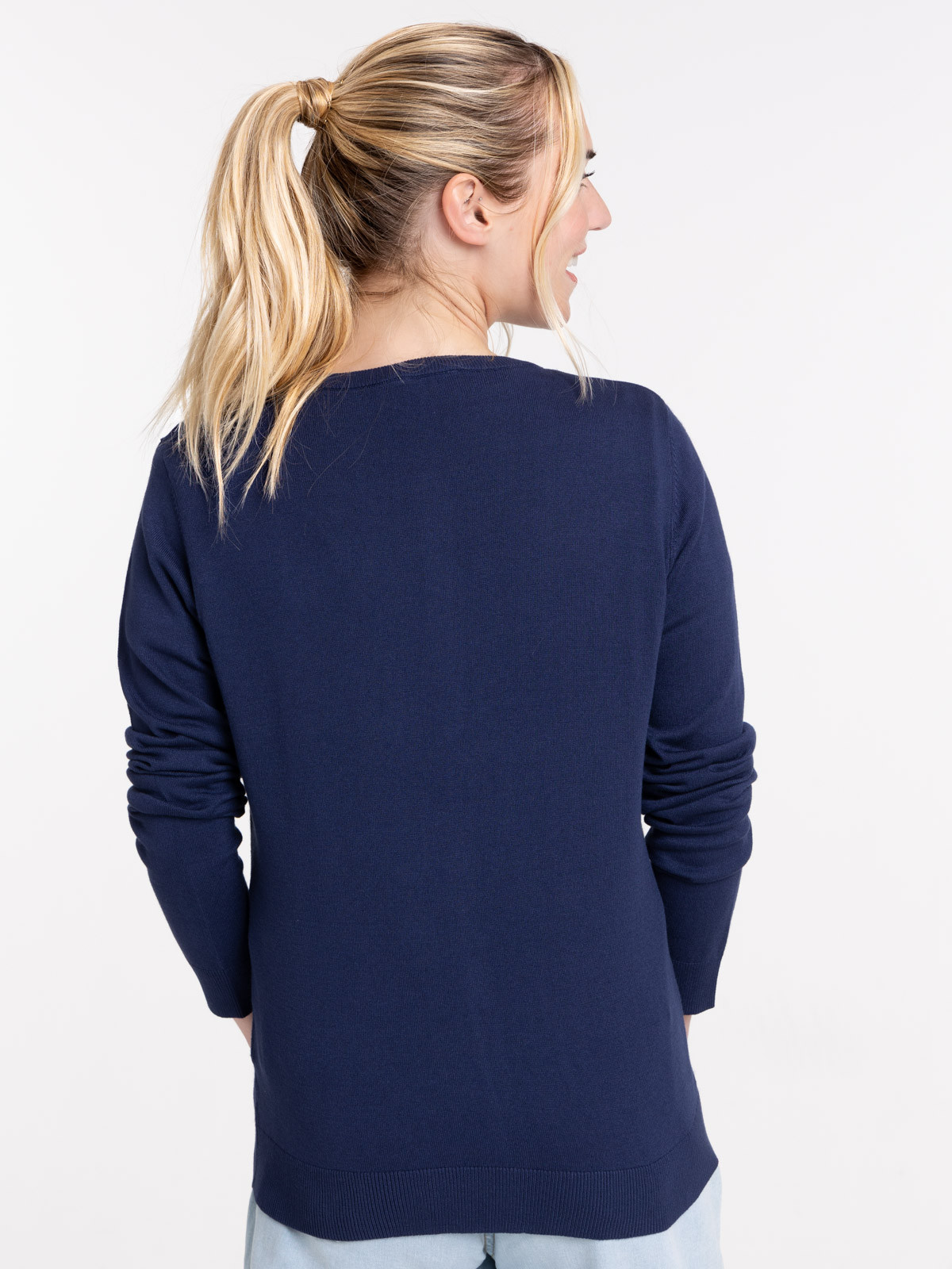 Gilet boutonné naval blue femme