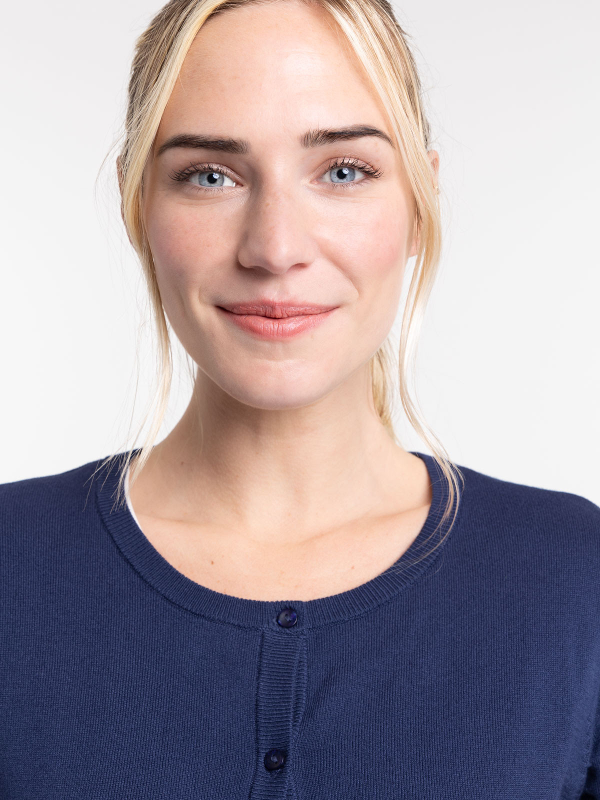 Gilet boutonné naval blue femme