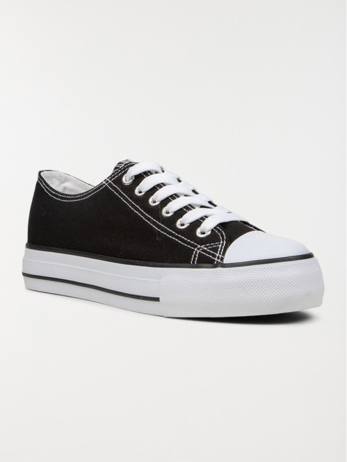 Tennis en toile noire femme (36-41) Tennis en toile noire femme (36-41)