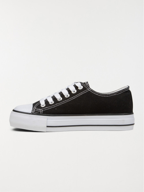 Tennis en toile noire femme (36-41) Tennis en toile noire femme (36-41)