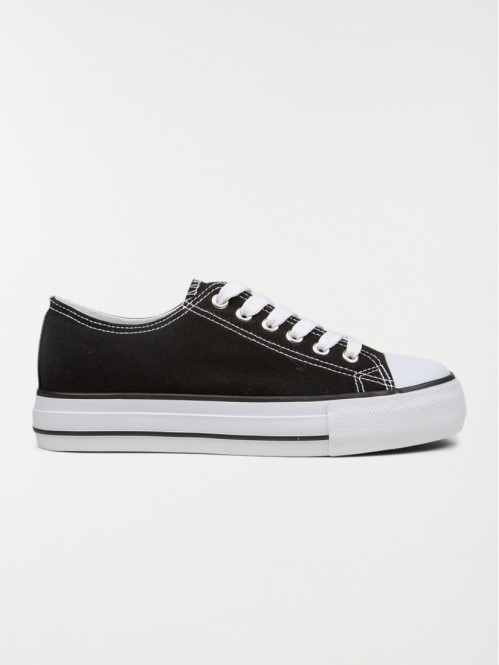 Tennis en toile noire femme (36-41)