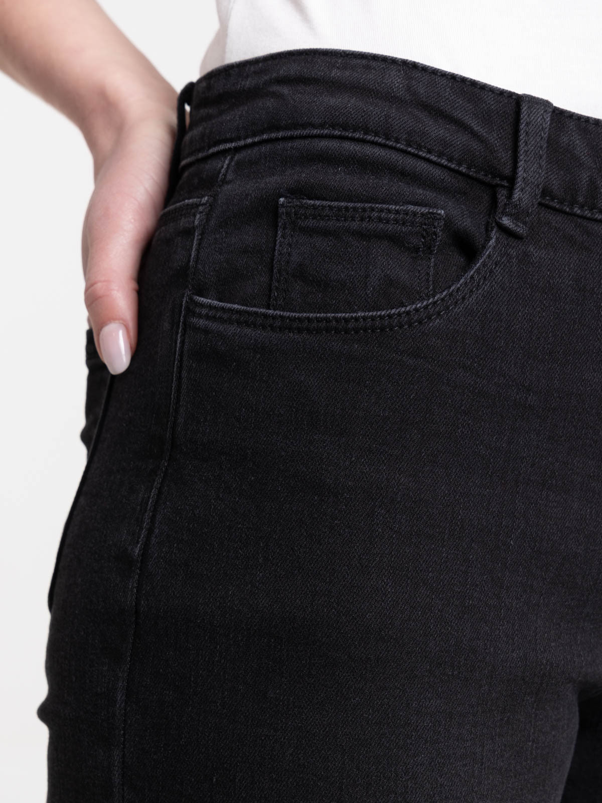 Jean skinny 7/8 noir femme