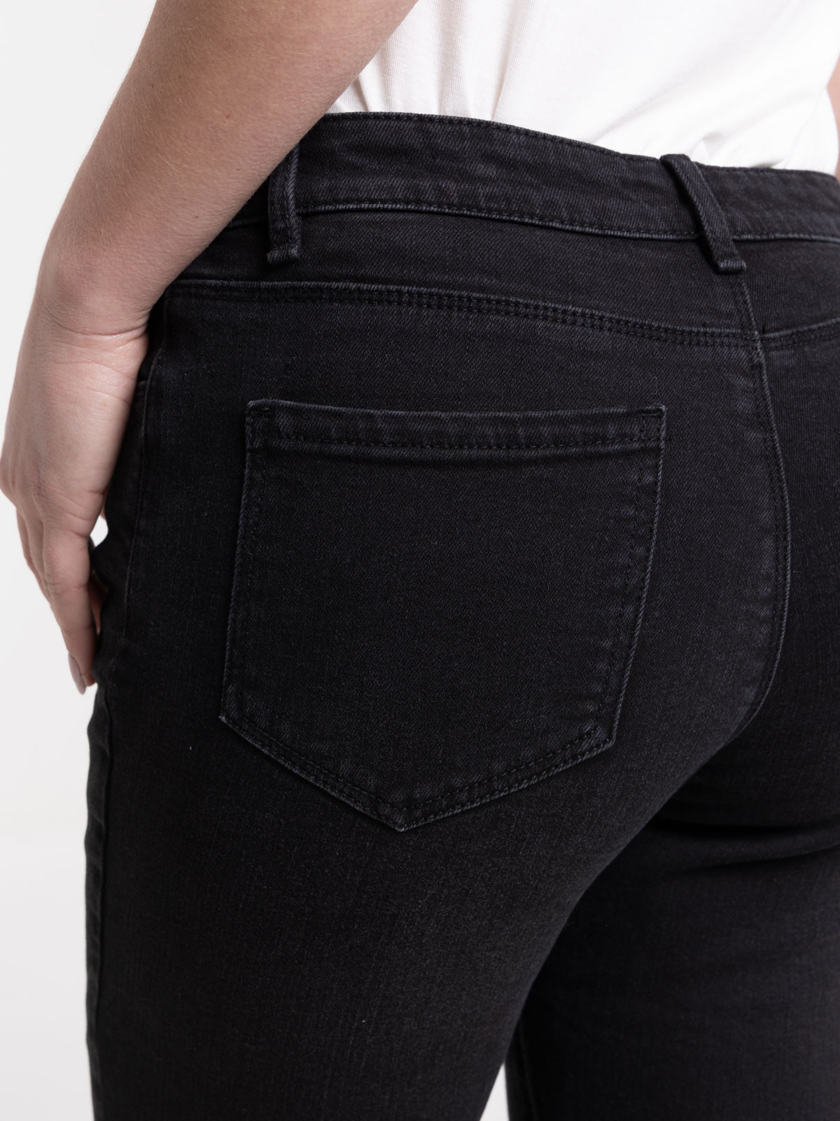 Jean skinny 7/8 noir femme