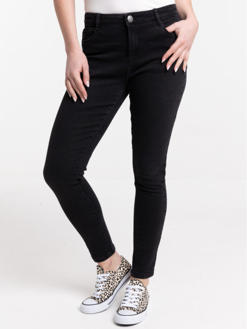Jean skinny 7 8 noir femme