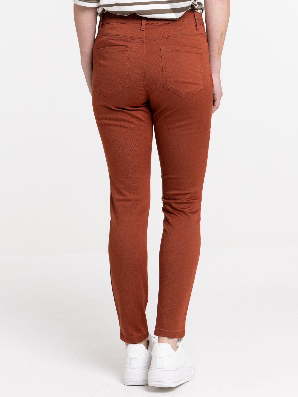 Pantalon skinny 7/8 tabac rougi femme Pantalon skinny 7/8 tabac rougi femme