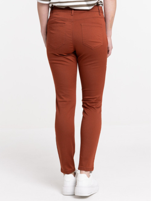 Pantalon skinny 7/8 tabac rougi femme Pantalon skinny 7/8 tabac rougi femme