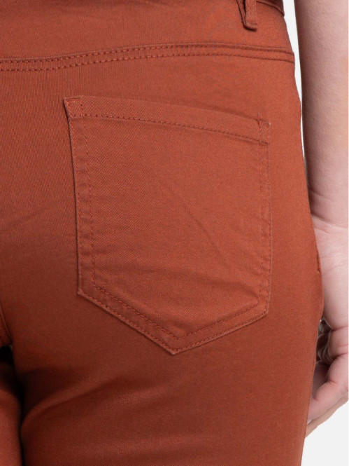 Pantalon skinny 7/8 tabac rougi femme Pantalon skinny 7/8 tabac rougi femme