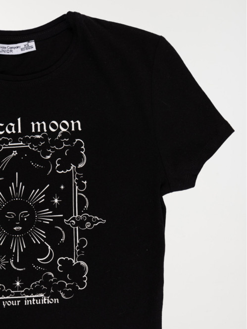 Tee-shirt noir imprimé...