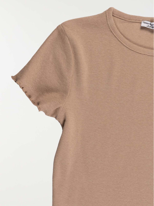 Tee-shirt côtelé coffee...