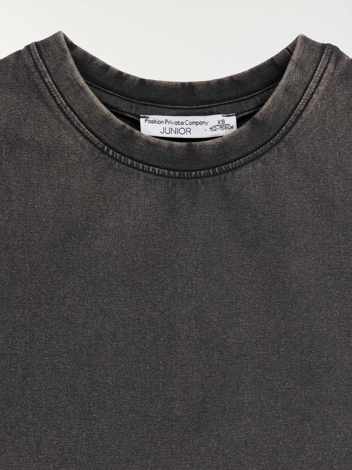 Tee-shirt court délavé fille (XXS-M) Tee-shirt court délavé fille (XXS-M)