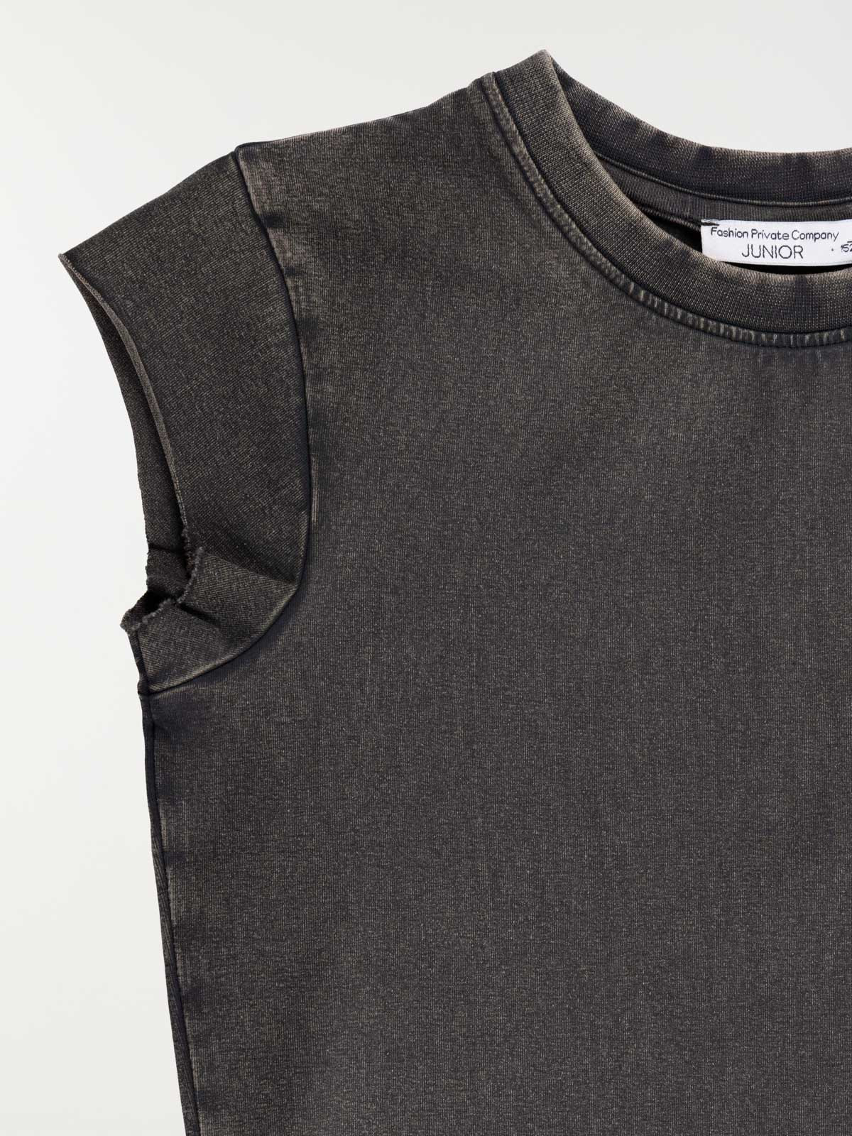 Tee-shirt court délavé fille (XXS-M) Tee-shirt court délavé fille (XXS-M)