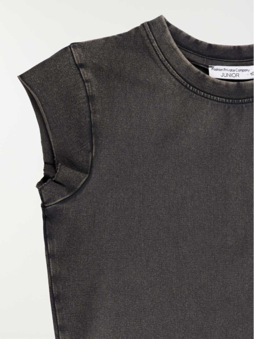 Tee-shirt court délavé...