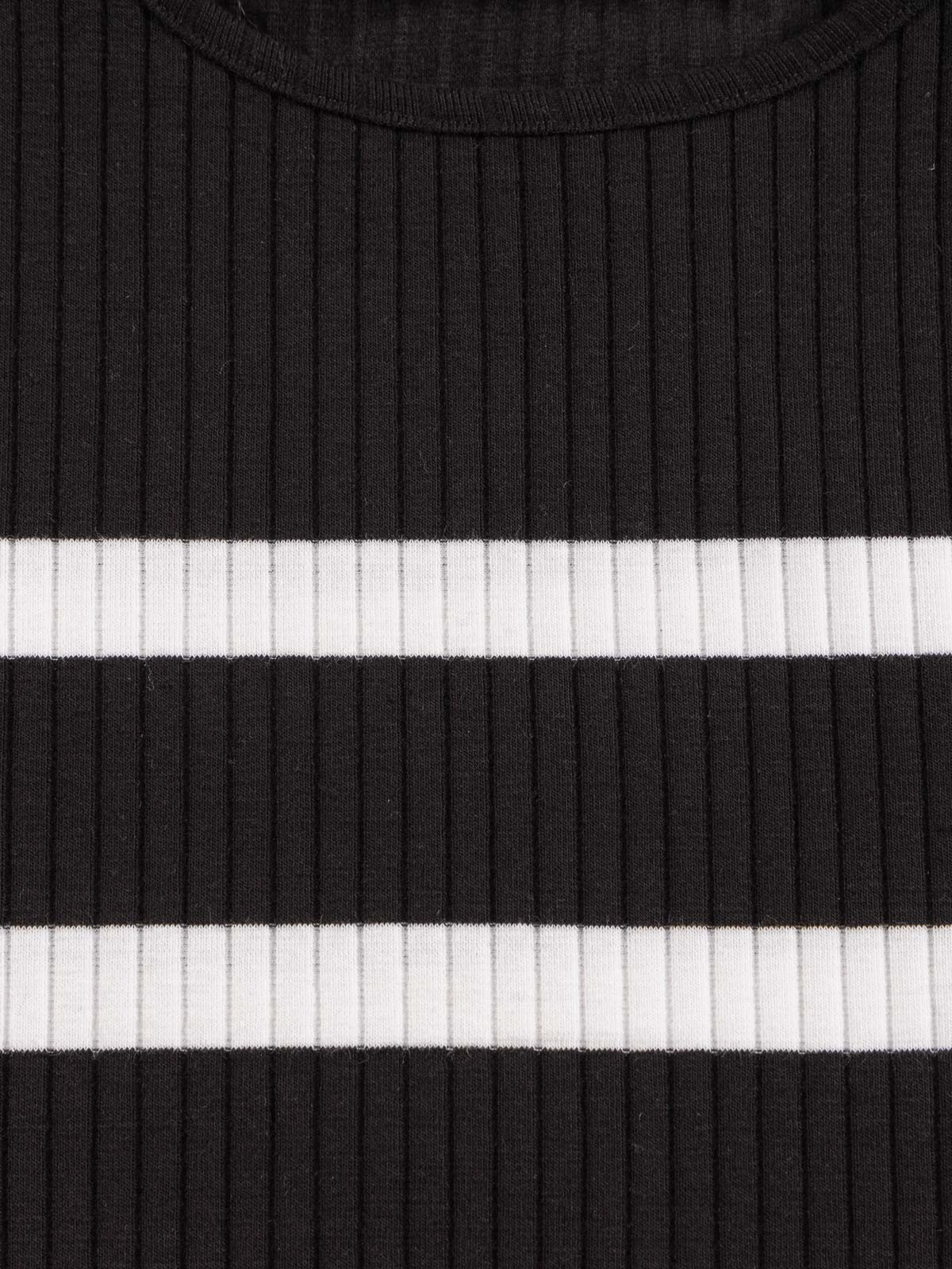 T-shirt rayé et côtelé fille (XXS-M) T-shirt rayé et côtelé fille (XXS-M)