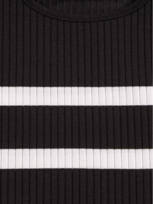 T-shirt rayé et côtelé fille (XXS-M) T-shirt rayé et côtelé fille (XXS-M)