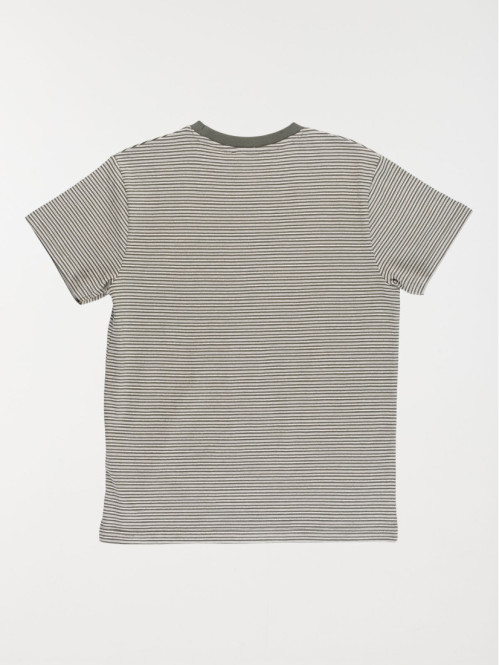 Tee-shirt rayé kaki garçon...