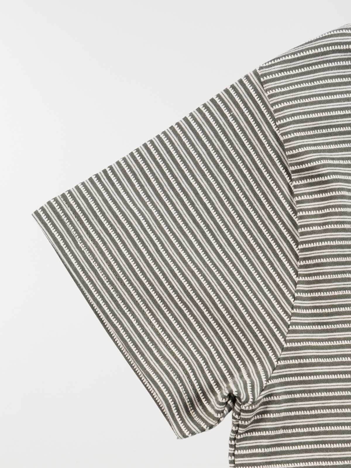 Tee-shirt rayé kaki garçon (XXS-M) Tee-shirt rayé kaki garçon (XXS-M)