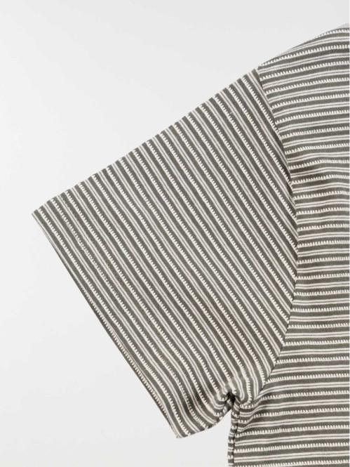 Tee-shirt rayé kaki garçon...