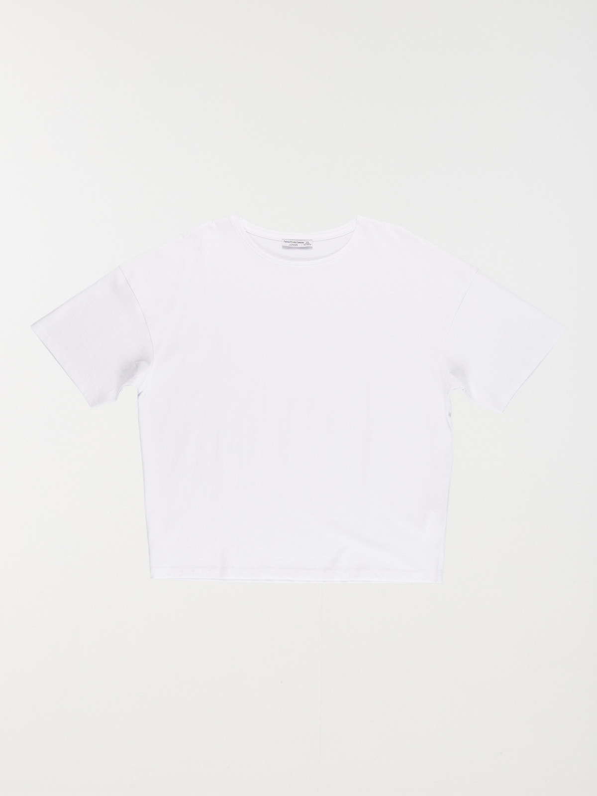 T-shirt court loose blanc fille (XXS-M)