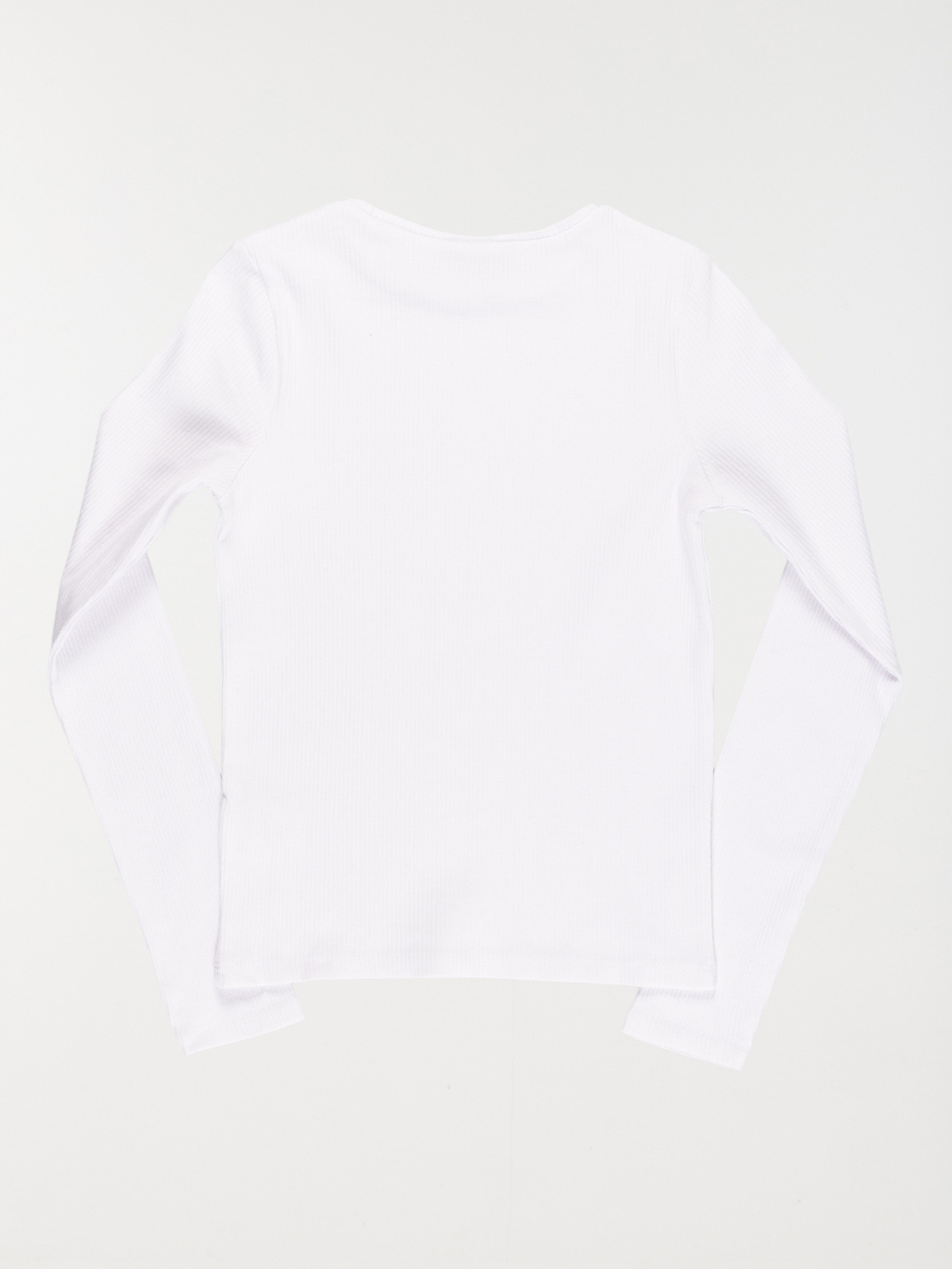 Tee-shirt blanc côtelé fille (XXS-M)