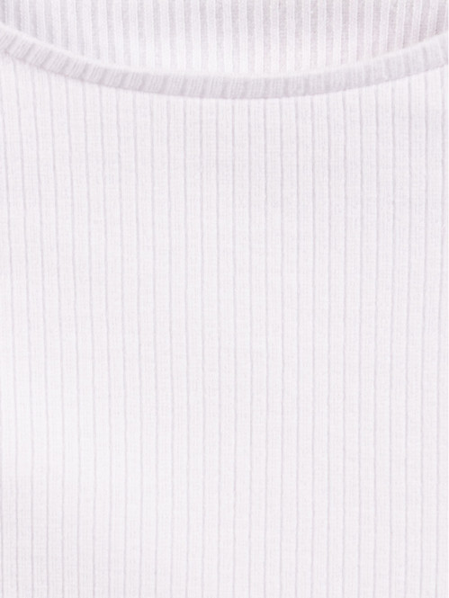 Tee-shirt blanc côtelé...
