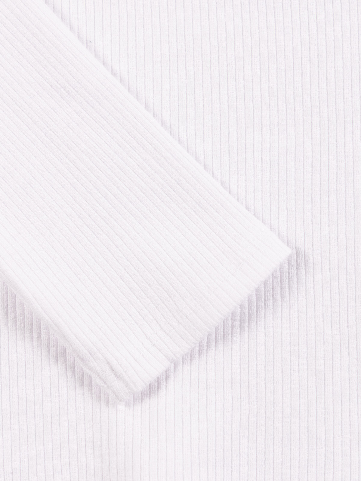 Tee-shirt blanc côtelé fille (XXS-M)