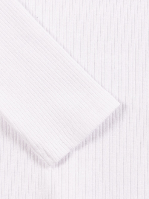 Tee-shirt blanc côtelé...