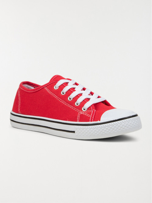 Tennis en toile rouge femme (36-42)