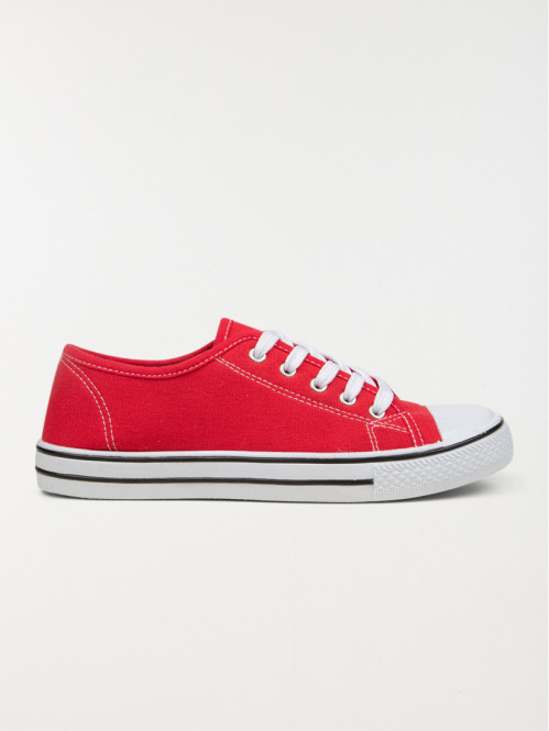 Tennis en toile rouge femme (36-42)