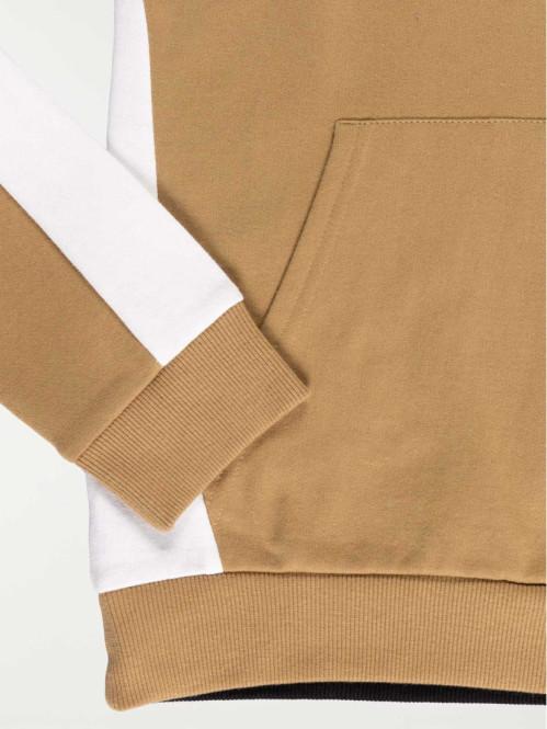 Sweat tricolore à capuche garçon (XXS-M)