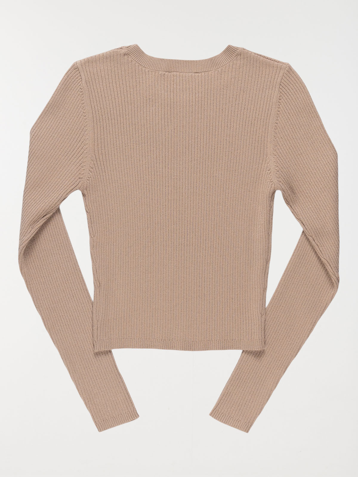 Pull côtelé coffee fille (XXS-M)