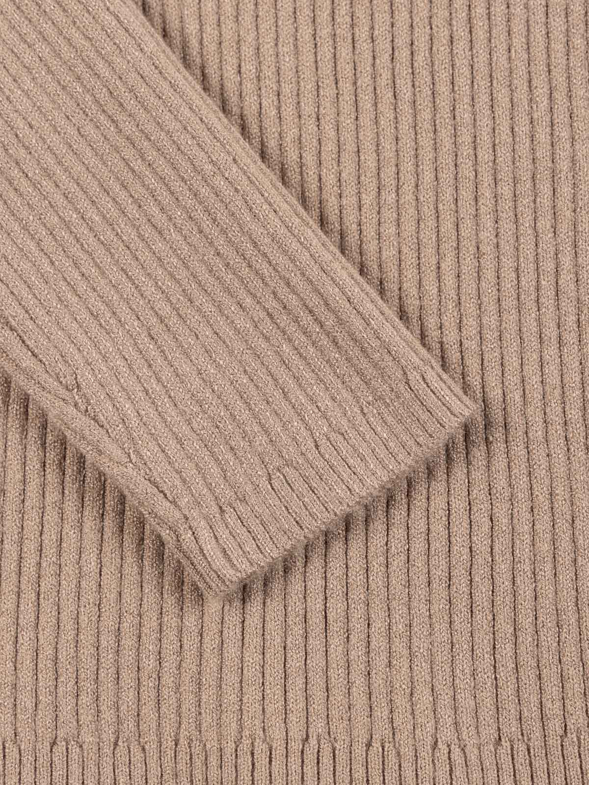 Pull côtelé coffee fille (XXS-M)