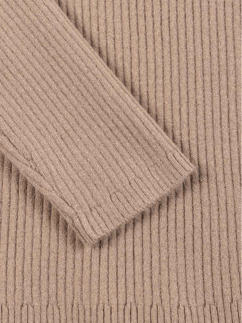 Pull côtelé coffee fille...
