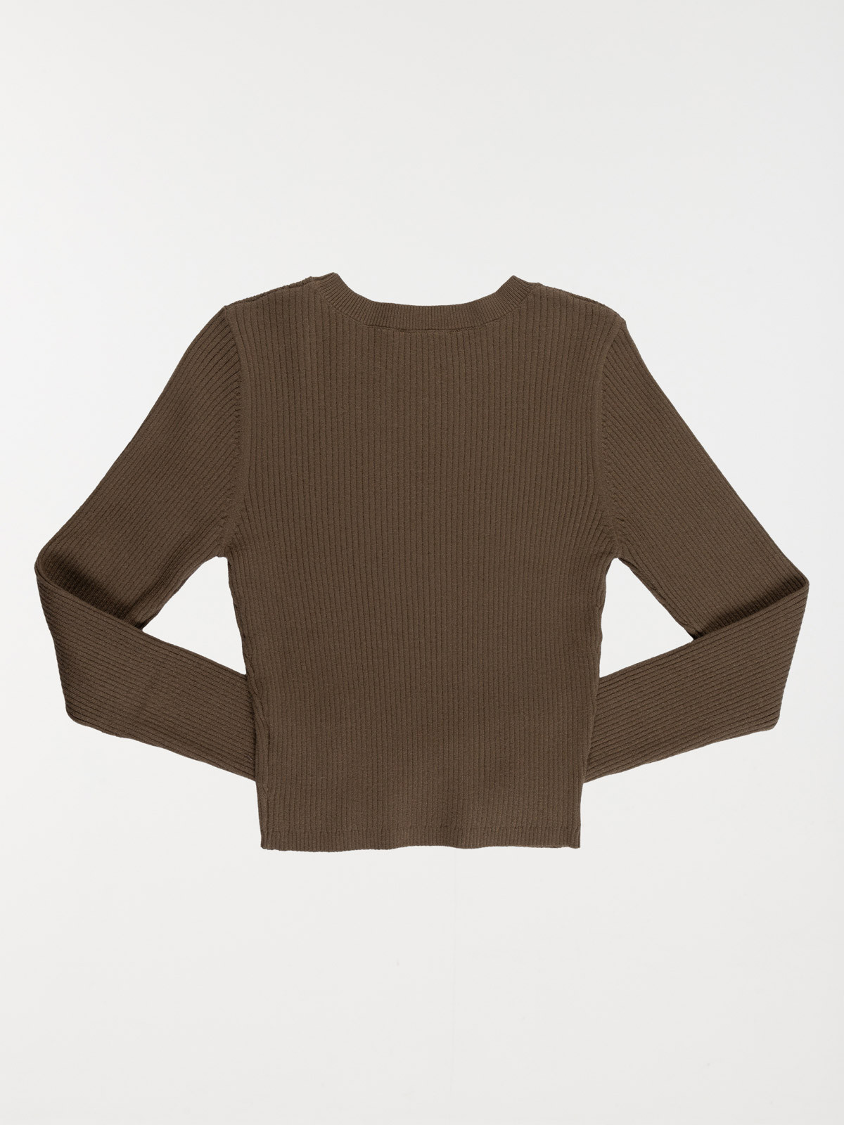 Pull côtelé vert fougère fille (XXS-M) Pull côtelé vert fougère fille (XXS-M)