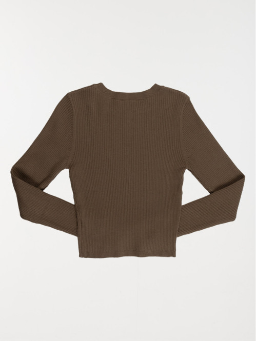 Pull côtelé vert fougère...