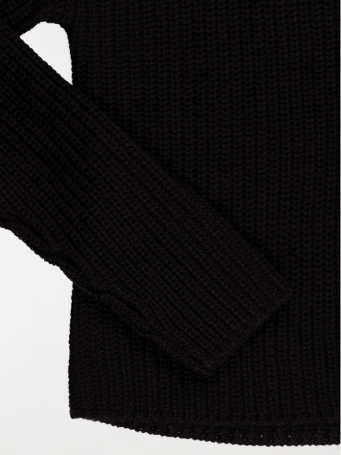 Pull col rond noir fille (XXS-M) Pull col rond noir fille (XXS-M)