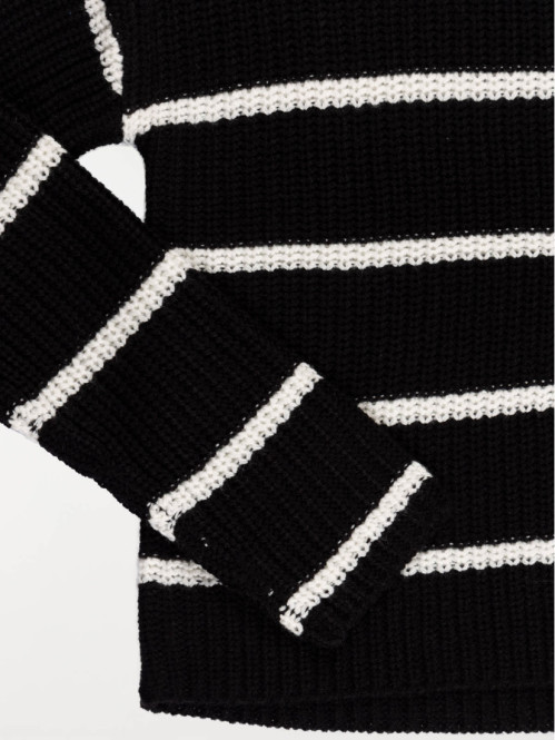 Pull col rond rayé fille...